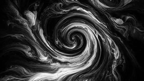 Black and white marble liquid flow has unique and beautiful swirl. 4K 스톡 동영상 295762528