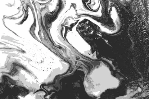 Black and white marble pattern. Abstract background. Vector illustration. Stock Illustration