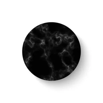 Black and white marble pattern, minimalist card with circle frame, natural stone Stock Illustration
