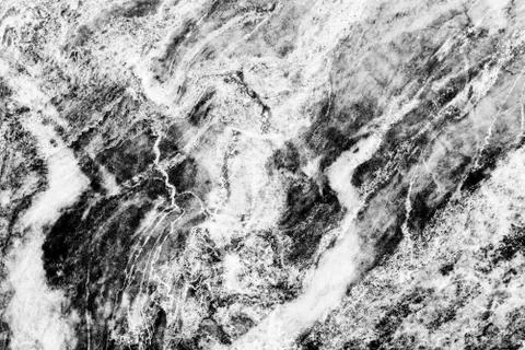 Black and white marble pattern texture surface for abstract background. Stock Photos