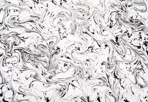 Black and White Marble Patterned Abstract Stock Photos