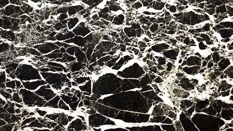 Black-and-white marble texture photo with abstract patterns Stock Photos