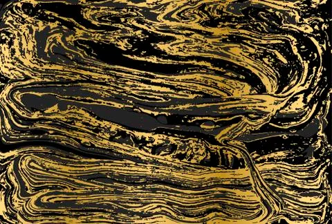 Black and white marbling pattern. Monochrome marble liquid texture. Stock Illustration
