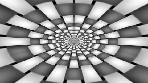 Black and white mesmerizing lightspeed effect 4k endless tunnel animation Stock Footage 300149778