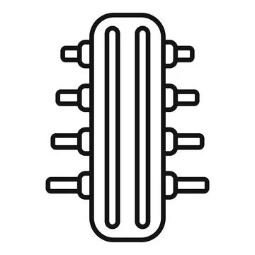 Black and white microchip vector illustration Stock Illustration