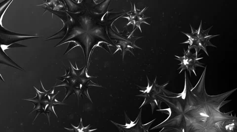 Black and White Microscopic Universe Stock Footage 40645928