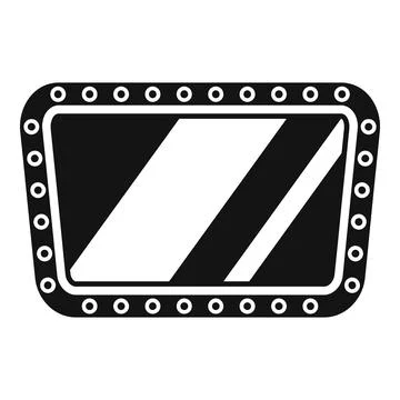 Black and white mirror with round frame reflecting light beams 스톡 일러스트