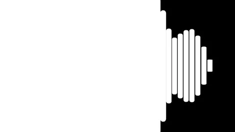 Black and white modern shapes video transmition with roundness bars for your Stock Footage 250277953