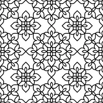 Black and white moroccan pattern Stock Illustration