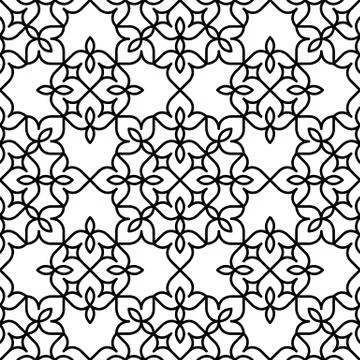 Black and white moroccan pattern Stock Illustration