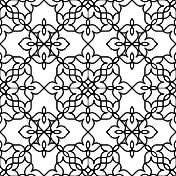 Black and white moroccan pattern Stock Illustration