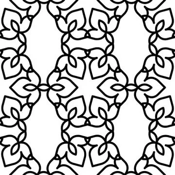 Black and white moroccan pattern Stock Illustration