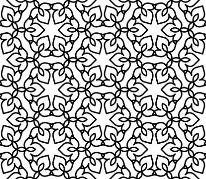 Black and white moroccan pattern Stock Illustration