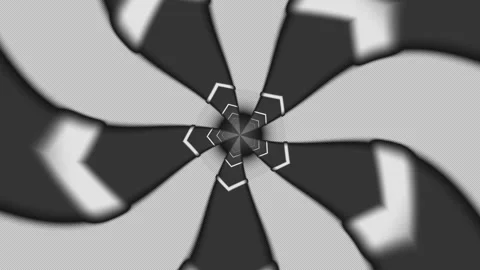 Black and white morphing polygon background for seamless Video stock 342341656