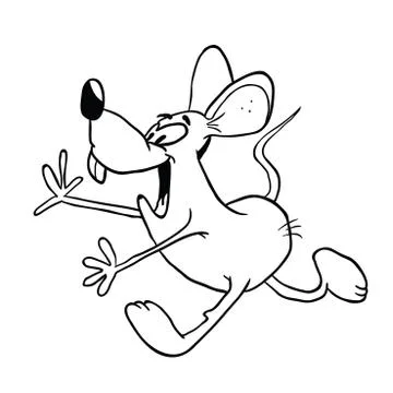 Black and white mouse Stock Illustration