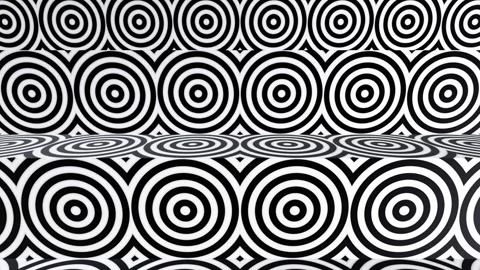 Black and white moving circles stairs optical illusion loop animation Stock-Footage 269844099
