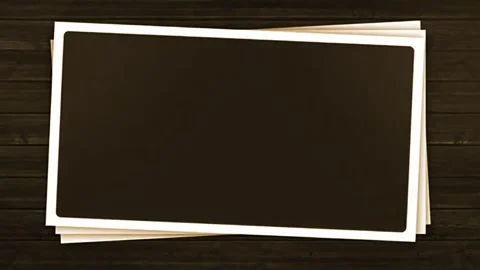 Black and white multiple frames photo gallery template turning pages 3d template Stock Footage 299538215