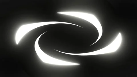 Black and White Neons Move on Spiral Background VJ Loop in 4K Stock Footage 309462403