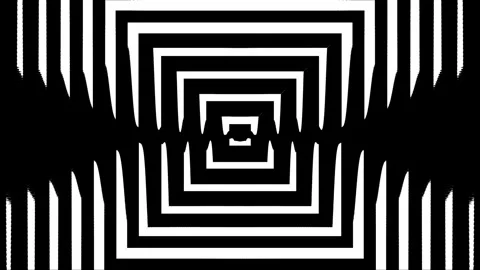 Black and white nested square geometric loop abstract background Stock-Footage 333861110