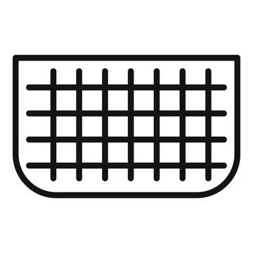 Black and white net pattern icon Stock Illustration