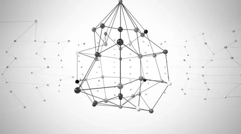 Black and white Network structure Stock Footage 51838270