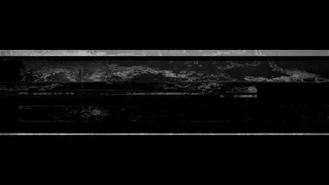 Black and white noises in the broadcasting on the TV black screen. Computer Video stock 106063405