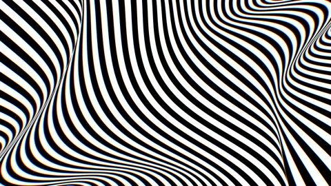 Black and White Optical Illusion Twisted Stripes Abstract Pattern Art Vidéo 149116319