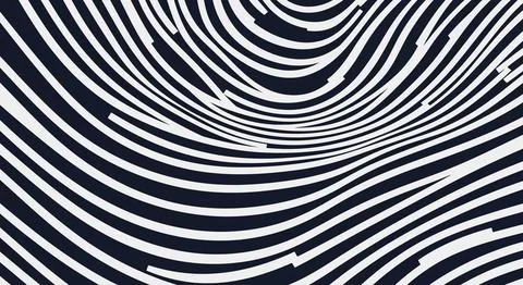 Black and white optical illusion stripes イラスト素材
