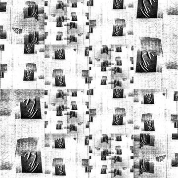 Black and White Patchwork Grunge Digital abstract collage geometric grunge... Stock Photos