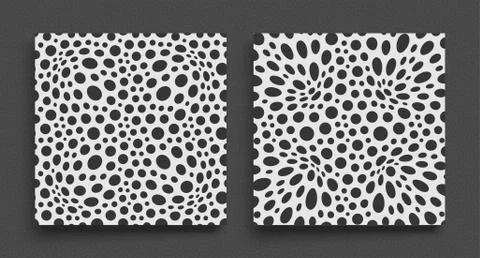 Black and white pattern. Abstract background with circles. Illustrazione stock