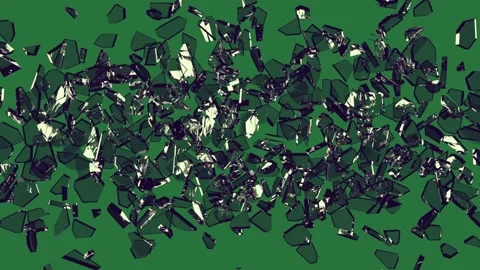 Black and white pattern background broken glass shards small pieces of Stock Footage 336891416