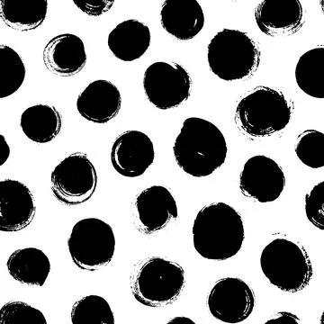 Black and white pattern with bold circles. Stock Illustration
