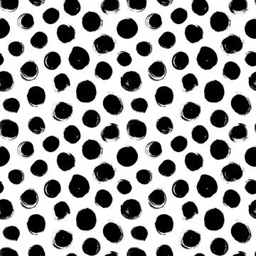 Black and white pattern with bold circles. Stock Illustration