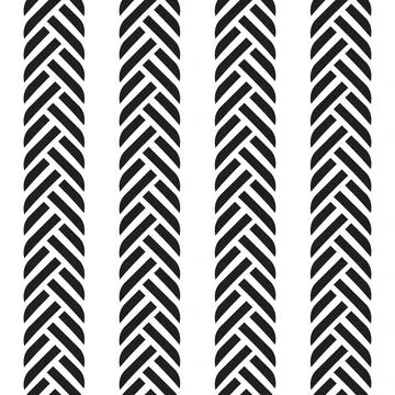 A black and white pattern border of tire treads Stock Illustration