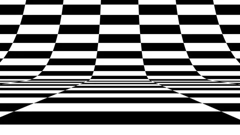 Black and white pattern checkers vertical. Future geometric patterns motion Stock Footage 128925559