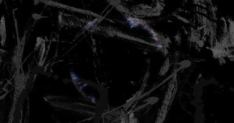 Black and white pattern with circular and linear animation elements Stock Footage 304646118