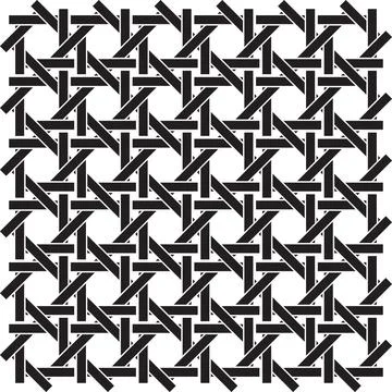 A black and white pattern creating illusion Stock Illustration