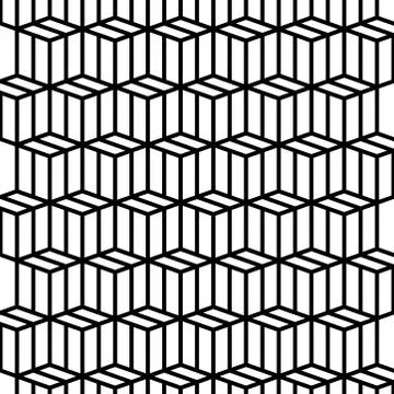Black and white pattern cubes background vector design Stock Illustration