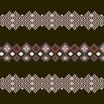 A black and white pattern with diamond shaped red squares Stock Illustration