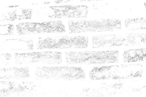 Black and white pattern of distressed overlay texture of old brick wall. 스톡 일러스트