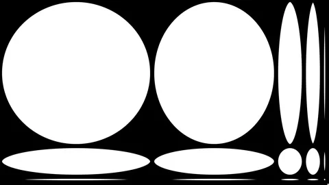 A black and white pattern featuring various ellipses and ovals arranged 스톡 동영상 279137448