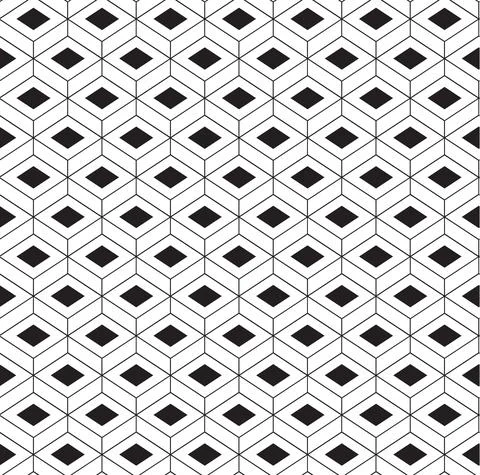 Black and white pattern geometric abstract graphic Illustrazione stock