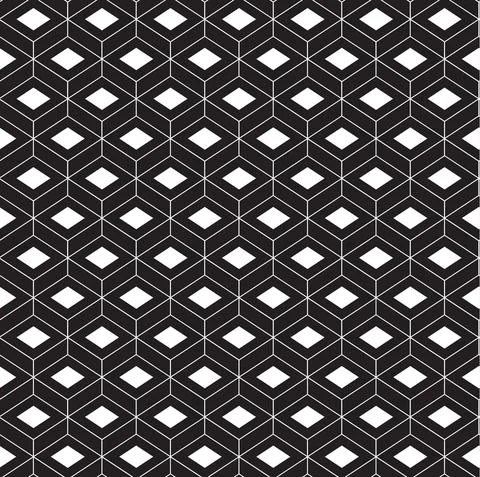 Black and white pattern geometric abstract graphic Stock-Illustration