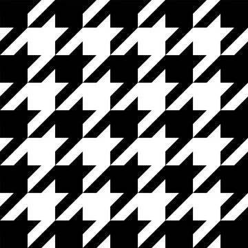 Black and white pattern Houndstooth seamless pattern black and white Stock Illustration