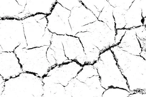 Black and white pattern. Monochrome abstract texture. Background of cracks, Stock Illustration