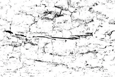 Black and white pattern. Monochrome abstract texture. Background of cracks, Stock Illustration