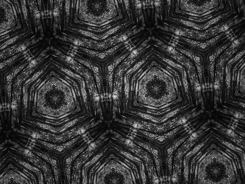  Black and white pattern mosaic kaleidoscope Black and white pattern mosai... Stock Photos