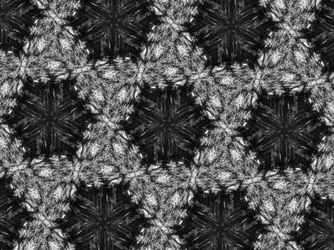  Black and white pattern mosaic kaleidoscope Black and white pattern mosai... Stock Photos