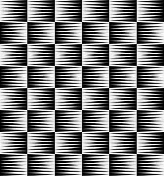 Black and white pattern with pointed, triangle shapes. (Repeatable) Stock Illustration