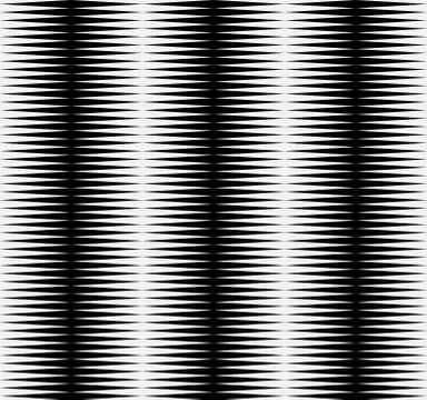 Black and white pattern with pointed, triangle shapes. (Repeatable) Stockillustratie